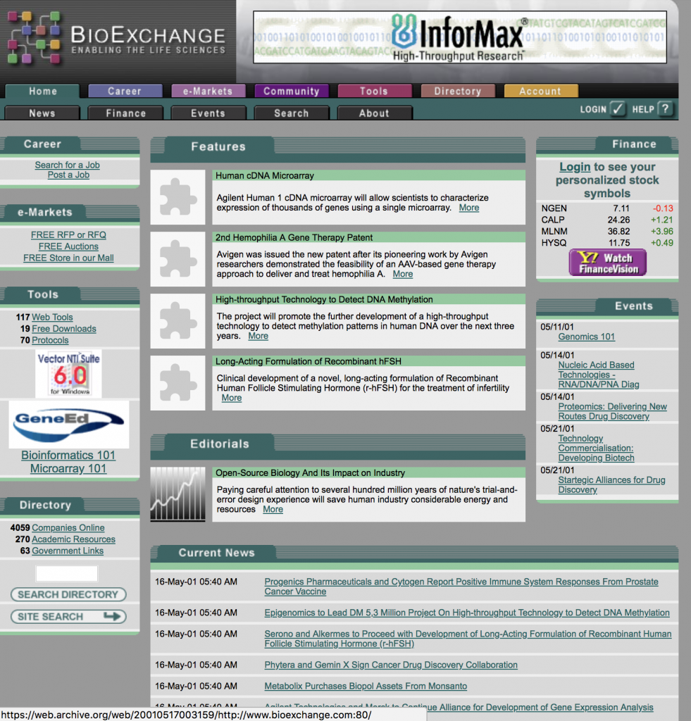 Bioexchange.com - portal for biotechnology